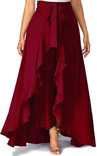 Women'S Regular Maroon Skirt Free Size