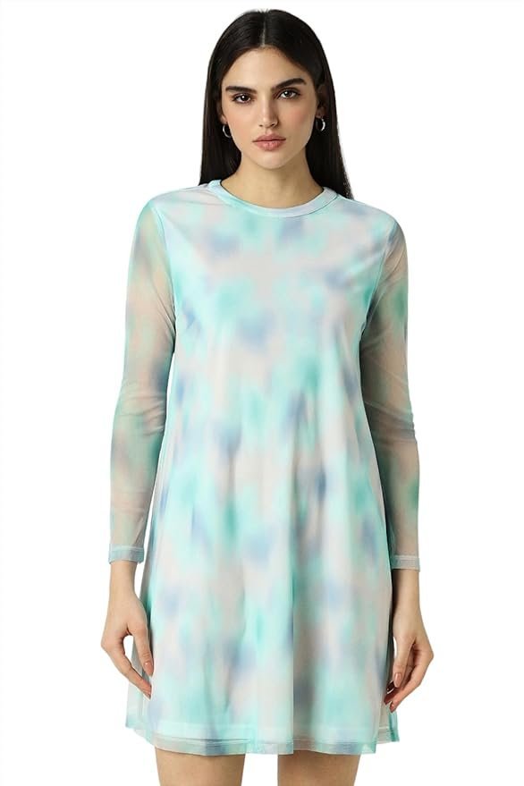 Women's Polyester Modern Mid-Thigh Length Dress