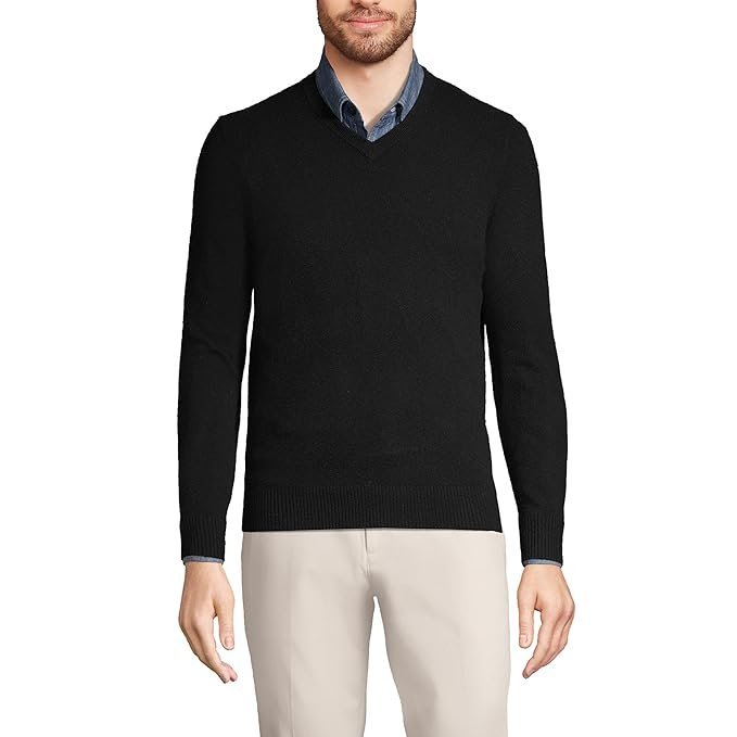 Men's Fine Gauge Cashmere V-neck Sweater