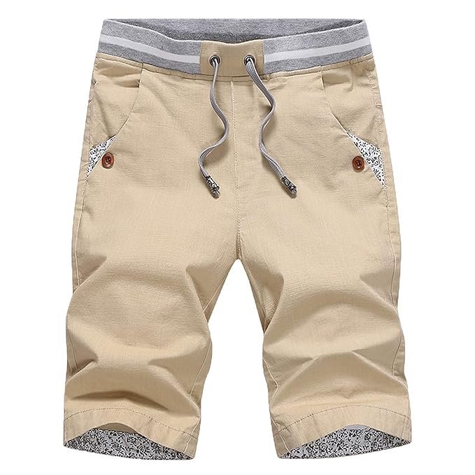 Men's Shorts Summer Casual Baggy Shorts Fashionable Loose Pure Cotton Colour Shorts