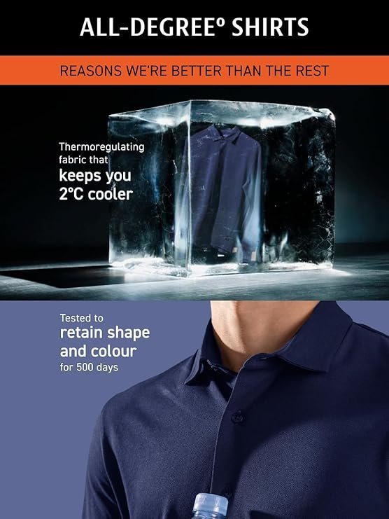 Shirt for Men Full Sleeve, Pique Textured, Thermoregulating Cotton Blend Mens Casual, Recycled Fabric Stylish Shirts - Image 5