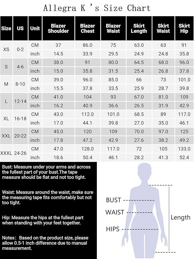 Women's 2 Piece Suit Skirt Set Business Casual Long Sleeve Blazer and Pencil Skirt - Image 2