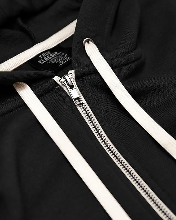 Classic Men's Fleece French Terry Zip Hoodie, Zip-up French Terry Fleece Hooded Sweatshirt Jacket for Men - Image 2