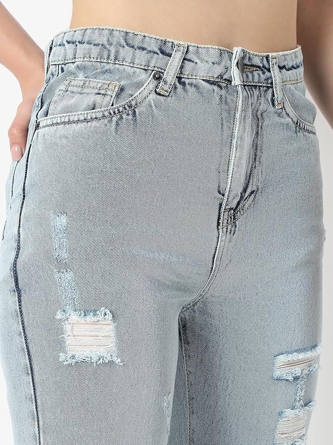 High Rise Womens Flare Fit Jeans - Image 3
