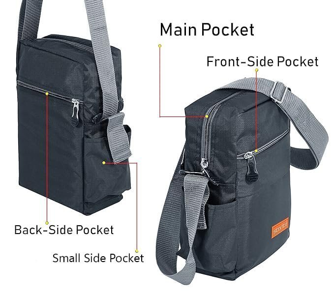 Stylish Padded Mini Sling Bag for Men and Women, Small Passport Travel Bag and Small Sling Bag With Water Bottle Pocket - Image 7