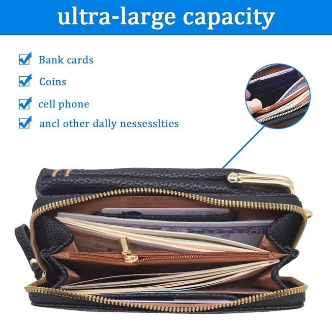 Women's Small Cross-Body Phone Bag Stylish PU Leather Mobile Cell Phone Holder Pocket Purse Wallet Sling Bag Mini Shoulder Bags - Image 3