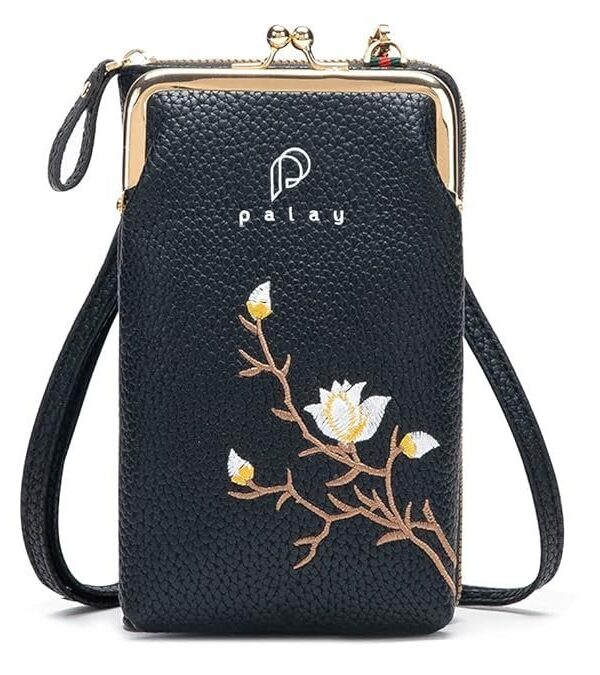 Women's Small Cross-Body Phone Bag Stylish PU Leather Mobile Cell Phone Holder Pocket Purse Wallet Sling Bag Mini Shoulder Bags
