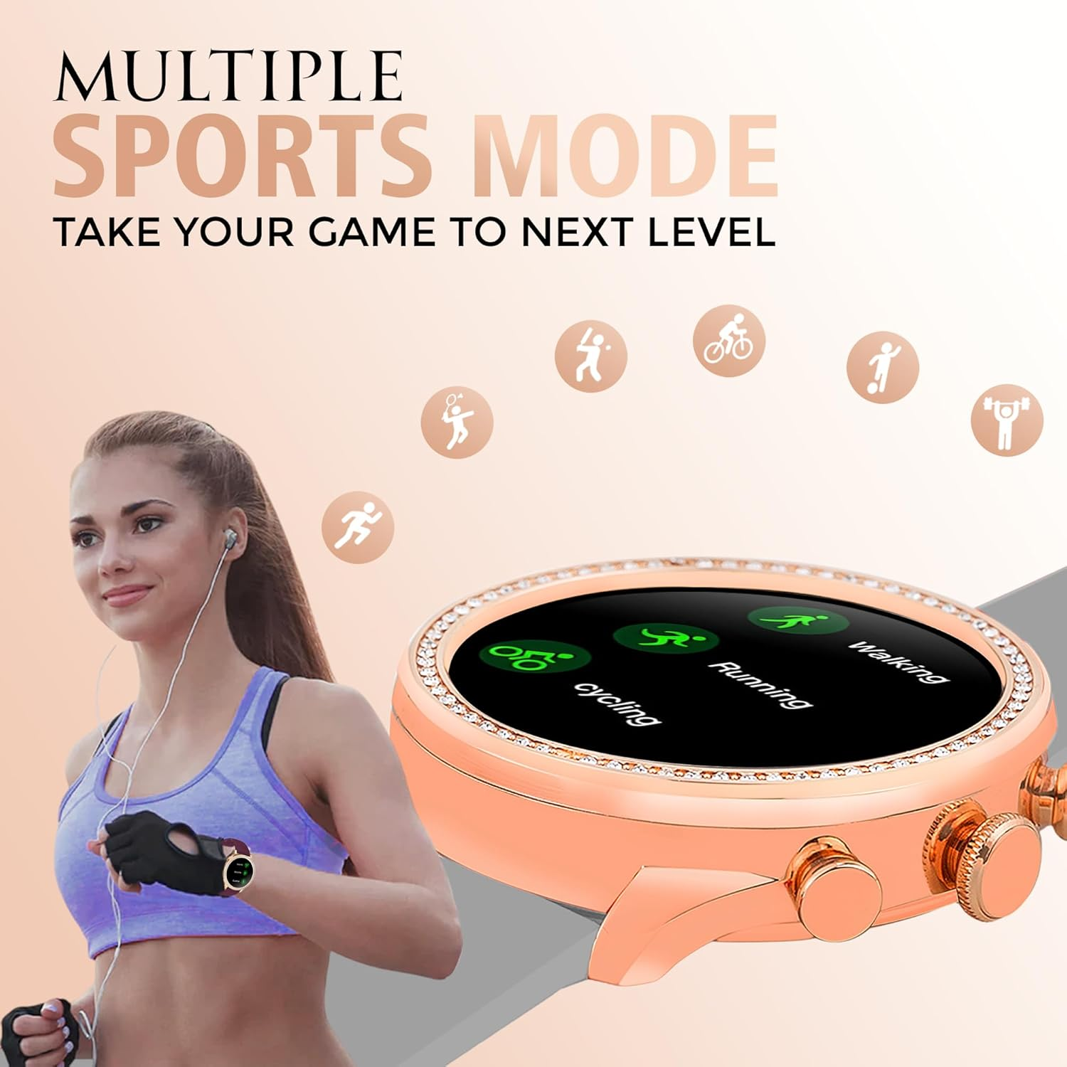 Premium Smartwatch for Women & Girls, Bluetooth Calling, 1.69” AMOLED HD Display, 100+ Fitness Modes, SPO₂ & Sleep Monitor, Custom Watch Faces, IP68 Waterproof, Stylish Design(Grey) - Image 4