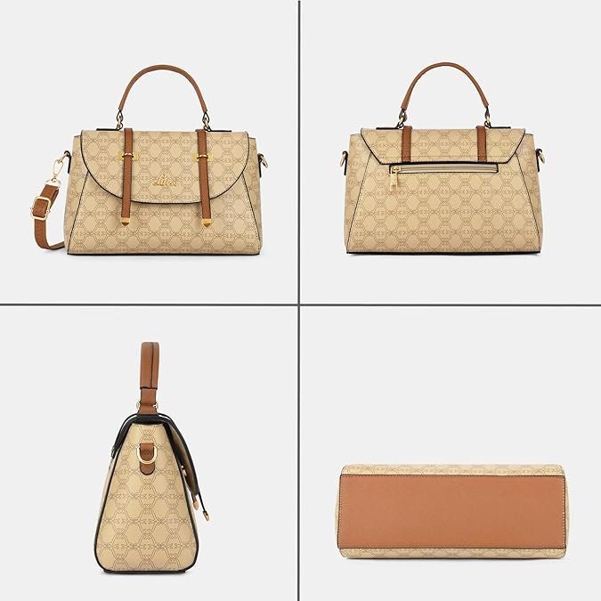 Women's Mono Beech Flap Satchel Bag for Women | Satchel Handbag for Work | Ladies purse | Stylish Shoulder Bag | Gift for Women - Image 2