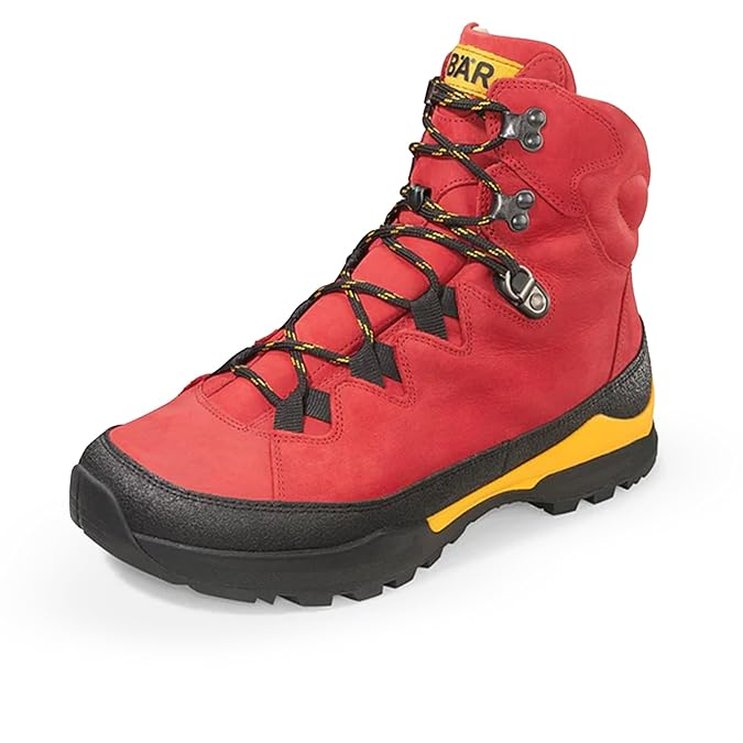 Men's Mountain Comfort Hiking Boots 2.0 High-Performance Outdoor Shoes with Durable Sole for Hiking & Trail Walking (Red)