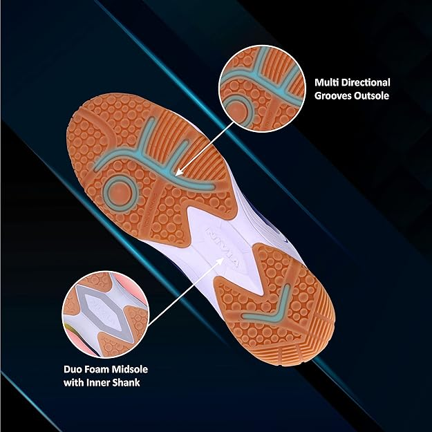 Badminton Shoe for Mens | Rubber Sole Shoes with Upper Mesh for Sports, Badminton, Volleyball, Squash, Table Tennis, Nonmarking Sole - Image 4