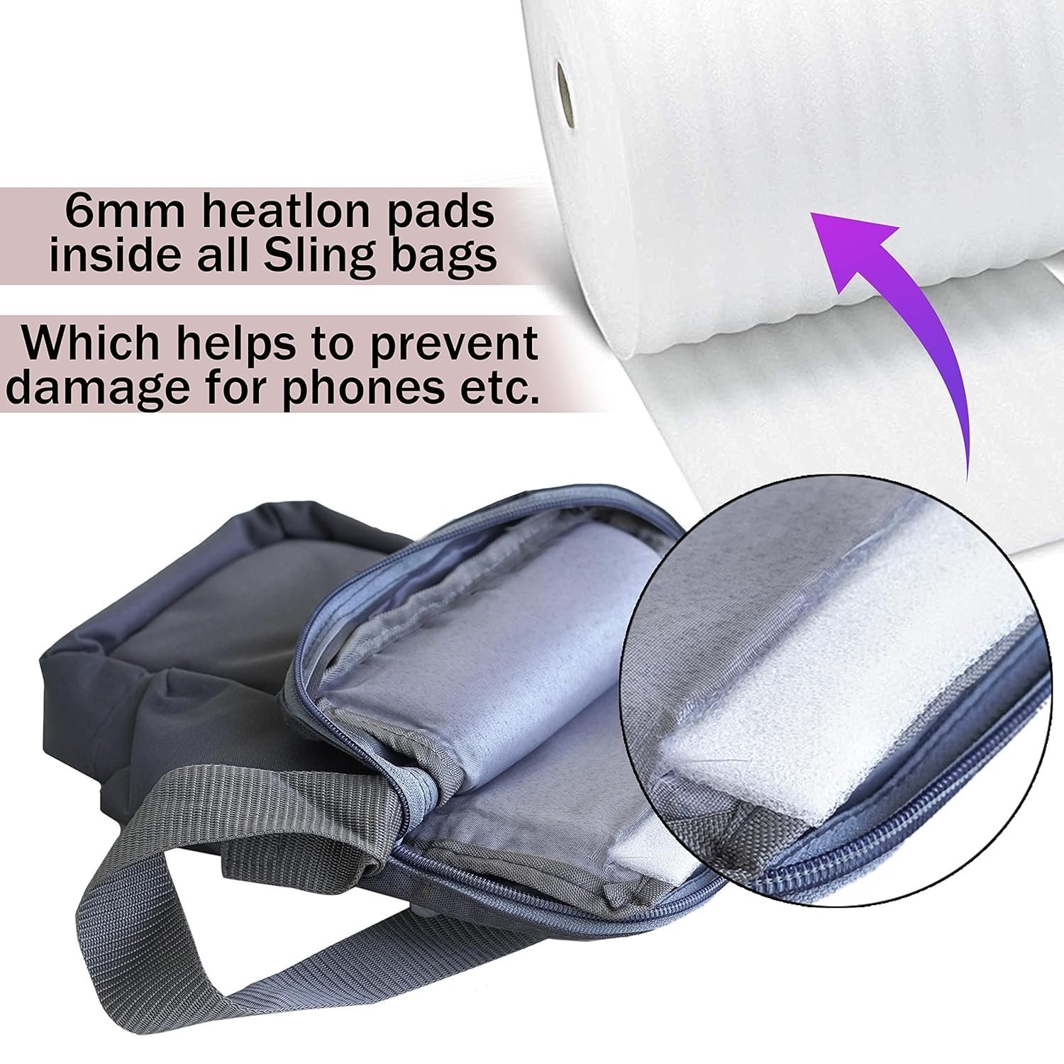 Stylish Padded Mini Sling Bag for Men and Women, Small Passport Travel Bag and Small Sling Bag With Water Bottle Pocket - Image 5