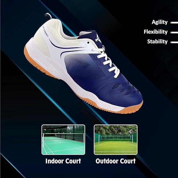 Badminton Shoe for Mens | Rubber Sole Shoes with Upper Mesh for Sports, Badminton, Volleyball, Squash, Table Tennis, Nonmarking Sole - Image 3