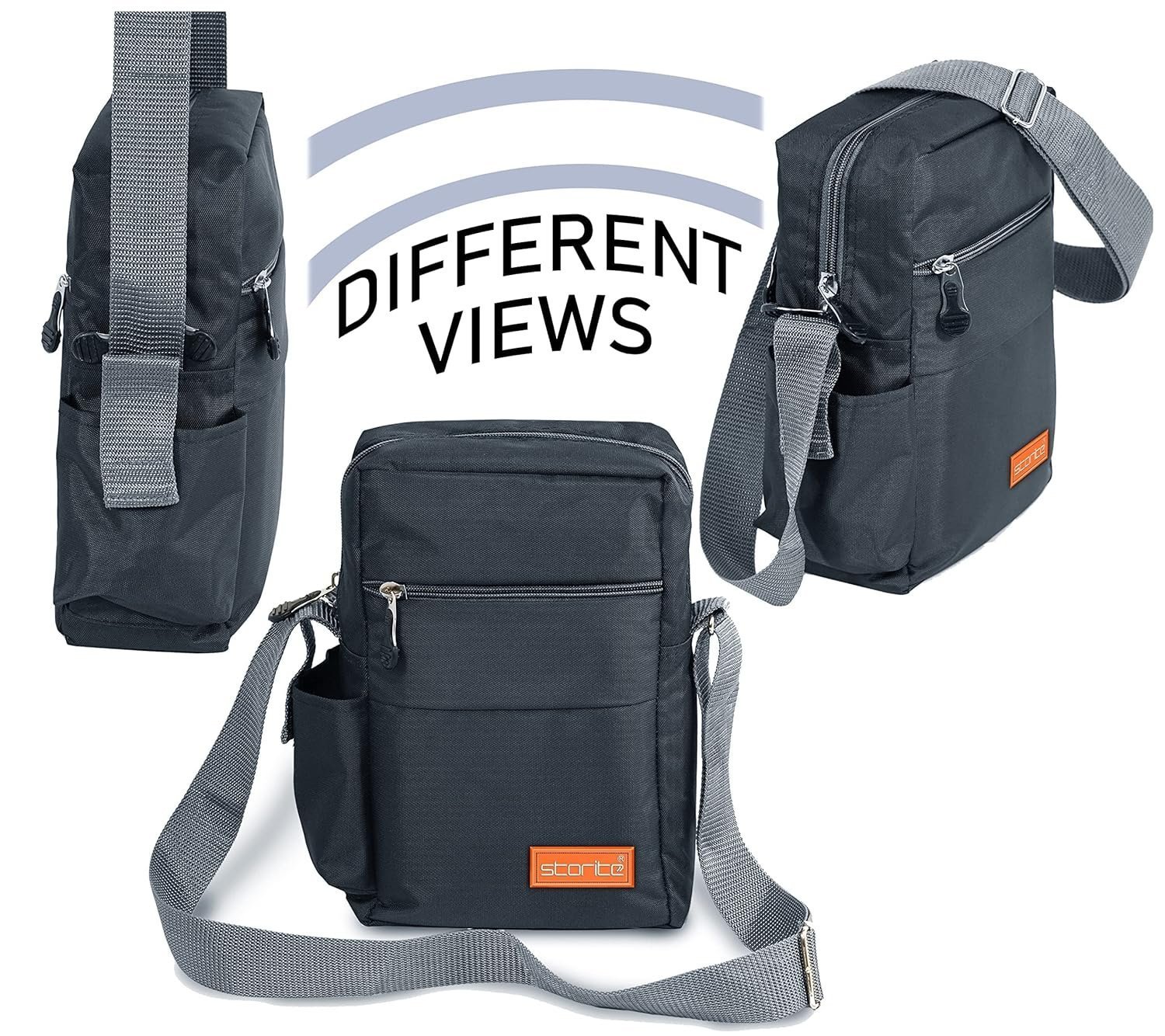 Stylish Padded Mini Sling Bag for Men and Women, Small Passport Travel Bag and Small Sling Bag With Water Bottle Pocket - Image 3