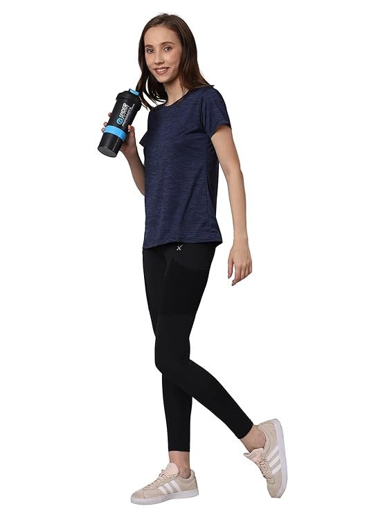 Women's Athleisure Short Sleeve Sports Gym Workout Exercise Anti Odor Polyester Tshirt - Image 2